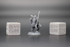 Barbarian with Great Sword  Horn 32mm Miniature Dnd Skirmish