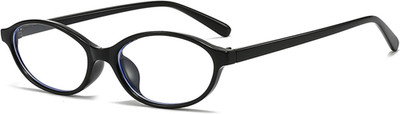 Retro Oval Blue Light Glasses for Women 90S Cat Eye Glasses Fake Nerd Computer E