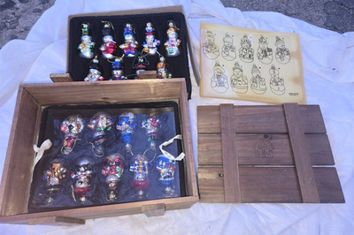 2003 THOMAS PACCONI CLASSICS BLOWN GLASS ORNAMENTS SET OF 18 ~ MINT IN BOX