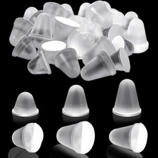 Pangda 32 Pcs Cone Shaped Clear Rubber Bumpers Self Adhesive 
