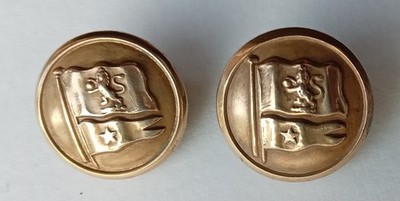 2 Uniformknöpfe Cunard White Star Line 21 mm vergoldet