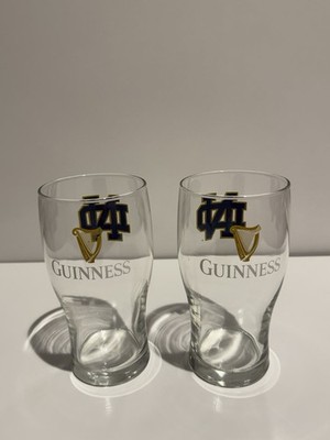Notre Dame Fighting Irish Guinness Pint Glasses Set of 2