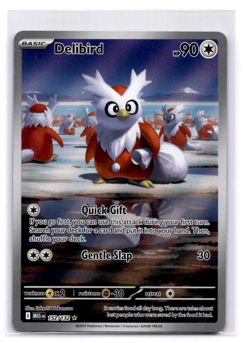 Delibird Illustration Rare ME01: Mega Evolution 152/132 LP-NM