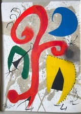 Joan MIRO Jardin au clair de Lune Lithographie MOURLOT de Hommage à Tériade 1973