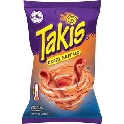 Takis Crazy Buffalo Tortilla Chips Rolled Creamy Medium Tangy 9.9oz LIMITED 1 Bg