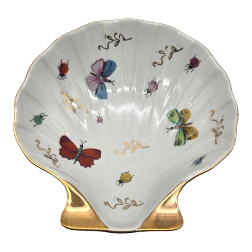 Vintage Ardalt Porcelain Gold Trim Butterflies Ladybugs Japan Hand Painted #7990
