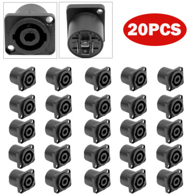 20PC 4 Pole Conductor Female Panel Mount Chassis Jack Audio Connector