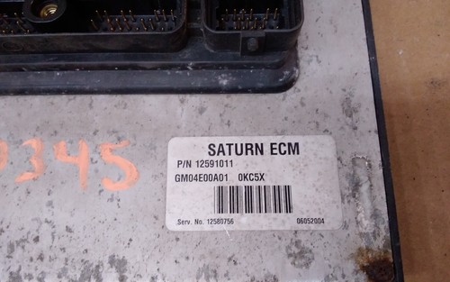2004 SATURN ION ECM PCM ENGINE COMPUTER 12591011 2.2 L61 - Picture 2 of 3