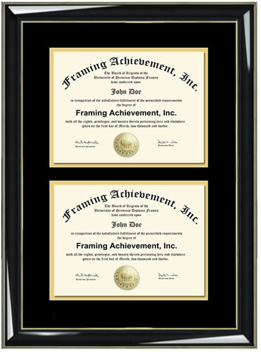 Two Certificate Frames Double Degree College Plaque Framing Dual Document Holder