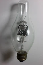 Vintage 1930's AEROLUX Flowery " I LOVE YOU " As Is Light Bulb Lamp