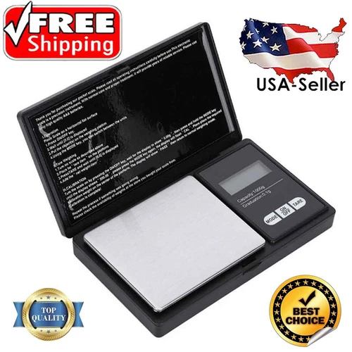 Digital Pocket Scale 1000g x 0.1g Portable Weight Jewelry Gram Coin Herb Gold - Picture 14 of 14