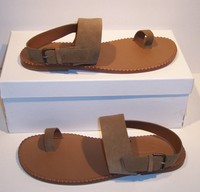 Tomas Maier Sz Us 13 D Tan Suede Toe Ring Minimal Strap Sandals Mens Shoes Italy Tomas Maier Sz Us 13 D Tan Suede Toe Ring Minimal Strap Sandals Mens Shoes Italy