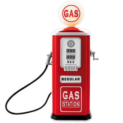 Baghera Tankstelle Nachbau Benzin Zapfsäule - H 85cm B 30cm T 25cm Weihnachten Retro