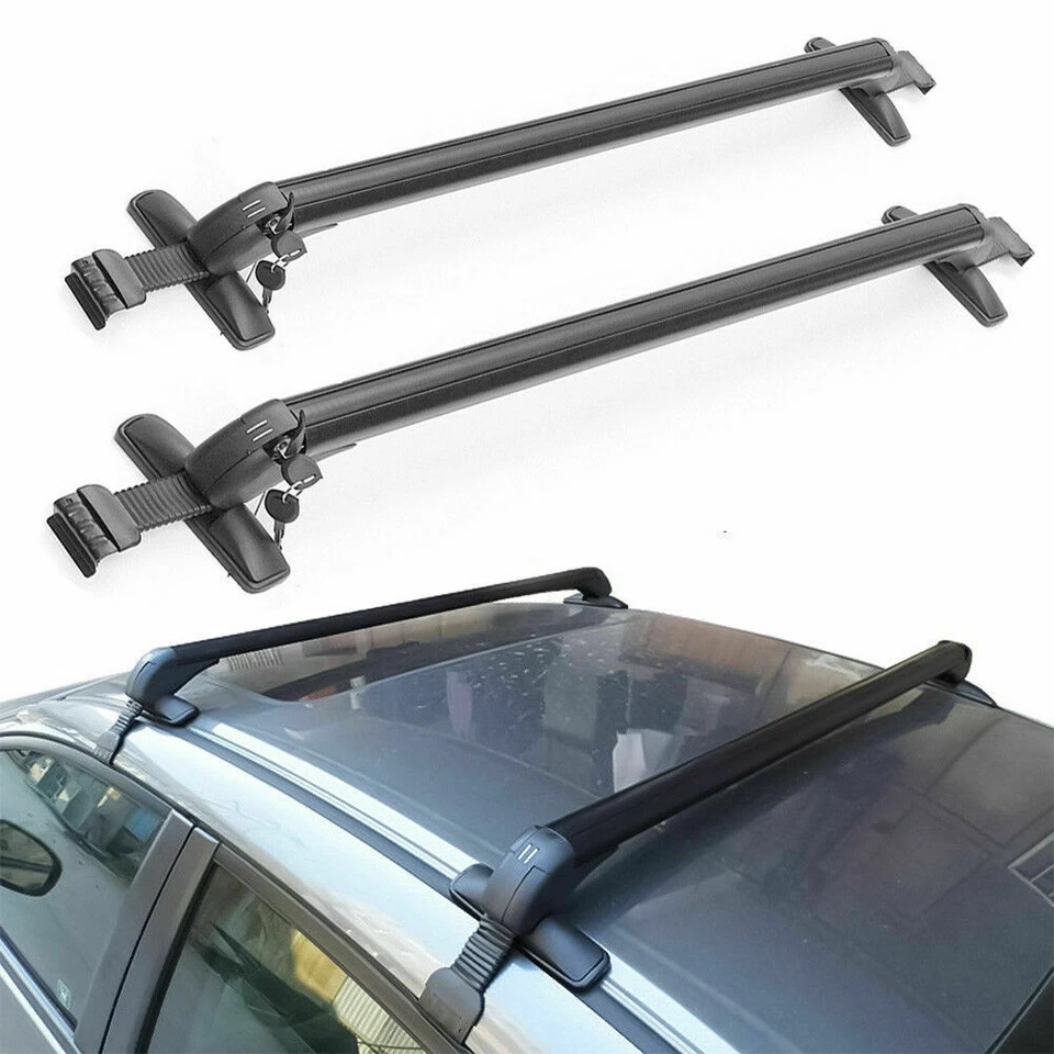 For Honda Accord 44" Roof Rack Cross Bar Aluminum Luggage Cargo Carrier w/ Lock - Image 2 of 4