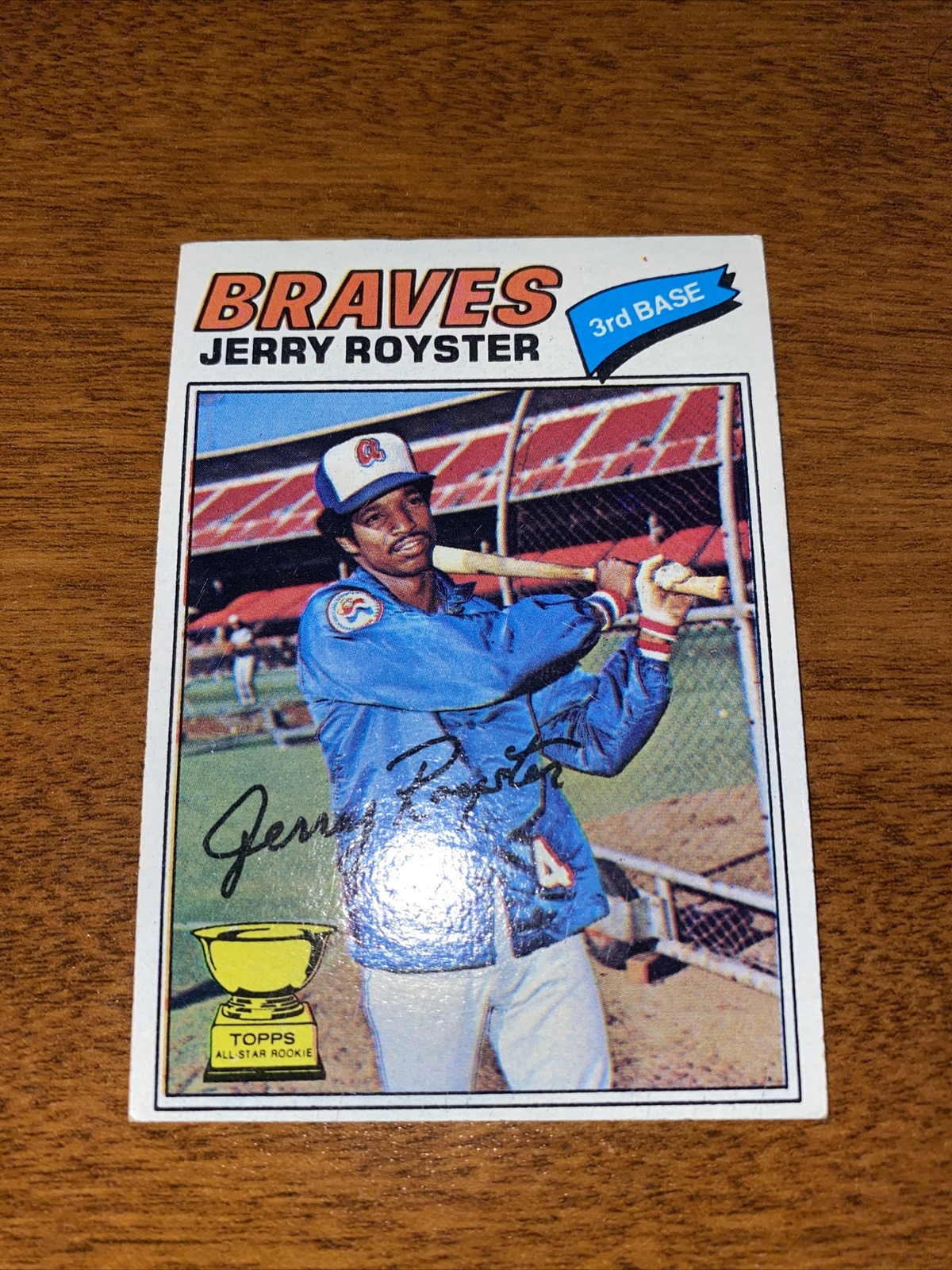 1977 Topps Baseball Card #549 Jerry Royster ASR Atlanta Braves