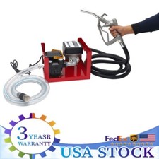 Electric Fuel Transfer Pump Self-priming Oil Diesel Pump 110V  Hoses  Nozzle