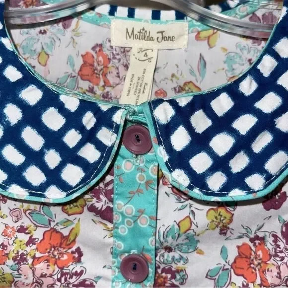 Vestido Matilda Jane Friends Forever Dawn Cuello Peter Pan Floral Talla 4 Foto 3 de 4