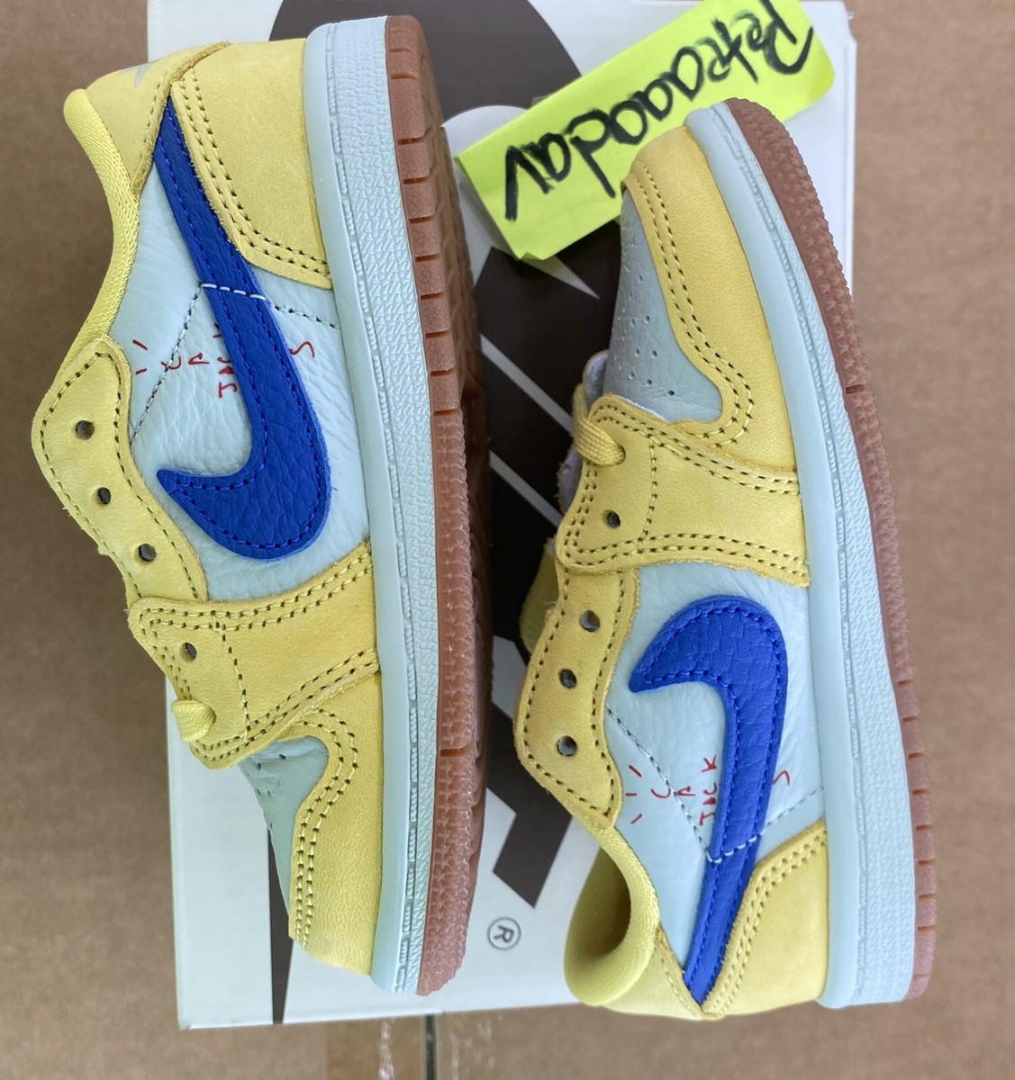 Jordan 1 Retro Low OG SP Travis Scott Canary TD(Toddler