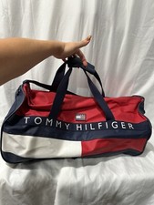 Vintage Tommy Hilfiger Duffel Bag Spellout Flag