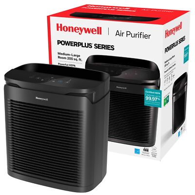 Honeywell PowerPlus HEPA Air Purifier Compact for Medium Large Rooms 200 sq ft