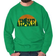 Vintage Retro Outdoor Bigfoot Hike Trail Womens or Mens Crewneck Sweatshirt