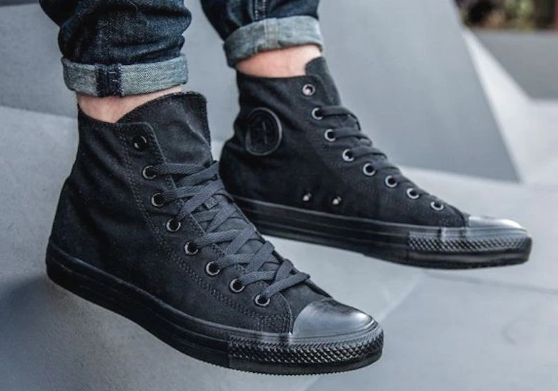 CONVERSE Star Chuck Taylor Hi Top Sneaker triple black Mens all sizes | eBay