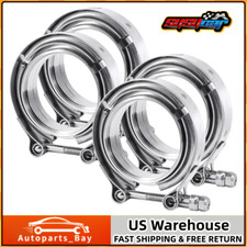 4x V Band Schelle Edelstahl 76 mm 3 Zoll und Anschweissringe Zentrierringe Turbo