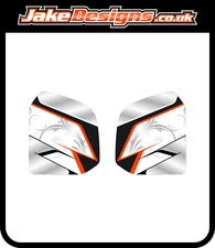 FLORAL ORANGE TANK STICKERS TO MATCH OUR FULL KART STICKER KIT - JakeDesigns