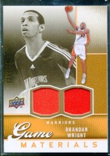 2009-10 Upper Deck Game Materials Gold #GJWR Brandan Wright Jersey Card /150  