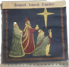NOS Olde Greensborough Craft Co. Tapestry Panel  Wisemen Christmas Star 18”x 18”