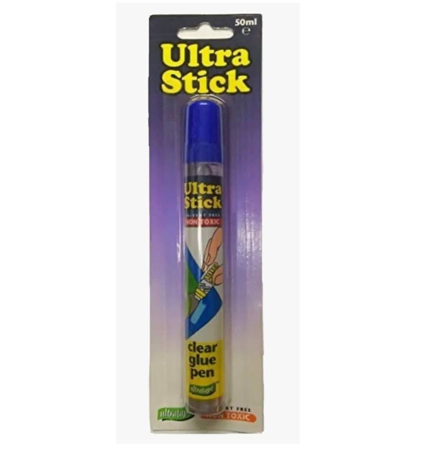 Clear Glue Pen Ultra Stick Clear Fabric Glue Non Toxic Ultratape 50ml eBay