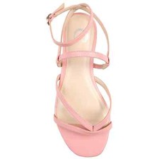 Journee Collection Serissa Strappy Sandals Pink Casual Flats Women's sz 9