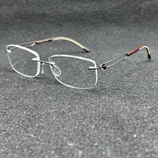 Silhouette Titan 5406 Rim-Less Eyeglasses 3-Piece Brown Brass -17-135 Used