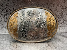 Montana Silversmiths Belt Buckle, Sterling Silver Plate