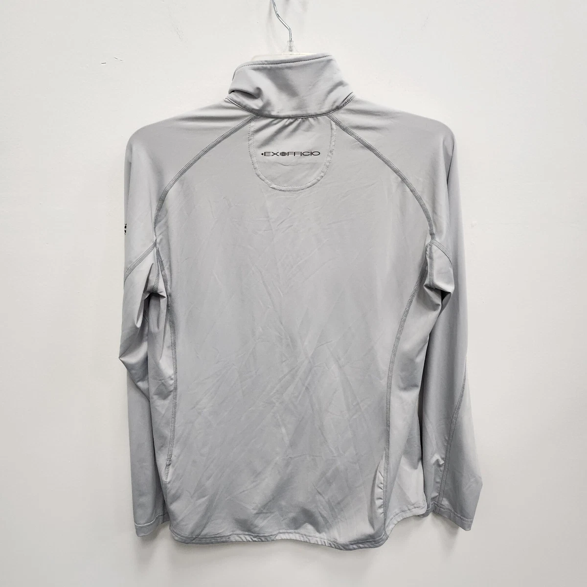 Exofficio Womens Sol Cool Track Jacket Small Gray Zip Up Running