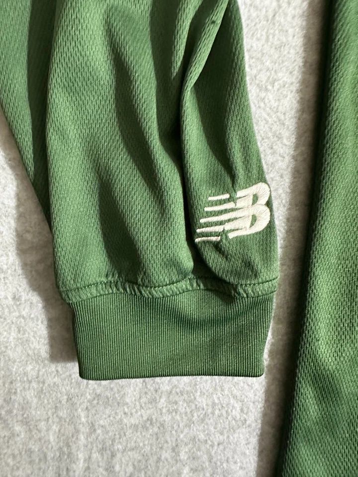 NEW BALANCE Polo Hombre Camiseta 2XL XXL Suelta VERDE Lightning Dry Manga Larga Foto 4 de 4