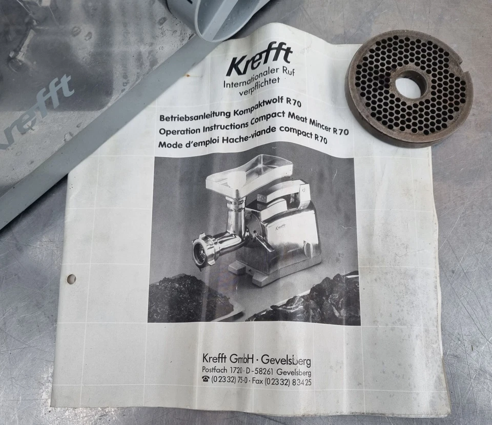 Fleischwolf Ladenfleischwolf Hackfleischwolf Metzgerwolf Wolf Krefft AL2-3 - Bild 2 von 4