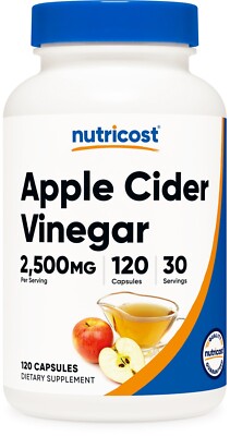 Nutricost Apple Cider Vinegar (2500mg) 120 Vegan Capsules - 30 Servings
