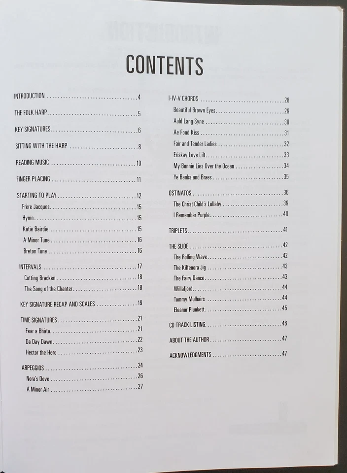 Folk Harp Method Lessons Songs Sheet Music Songbook With / CD - Image 2 of 4