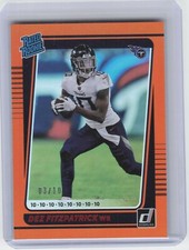 2021 Panini Donruss Dez Fitzpatrick #283 Rated Rookie Orange Holo /10 Titans