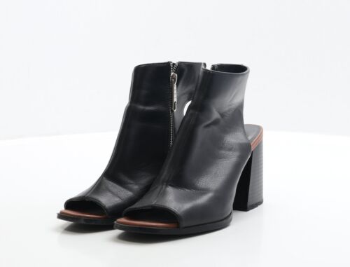 River Island Damen-Stiefel aus schwarzem Kunstleder UK 3 - Bild 1 von 12