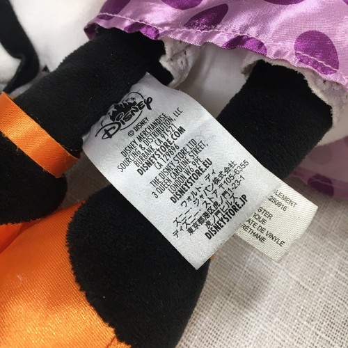 Set of 2 Disney Minnie Mouse 10” Plush Halloween Witch & Bat Costume Teddy Bears - Picture 14 of 15