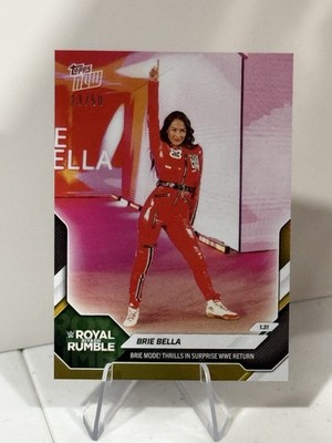 2026 WWE Topps NOW Card 15 Brie Bella Returns Royal Rumble GOLD Foil /50