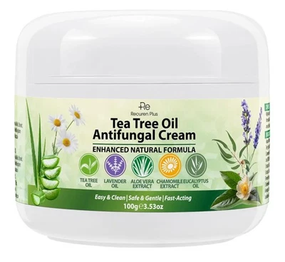 Recuren Plus Antifungal Cream 100g – Tea Tree Oil for Itchy Dry Skin