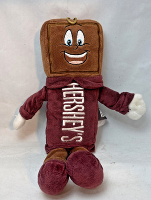 Hershey's Chocolate Bar Plush Toy Brown White Candy & Nuts Theme Advertising