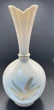 Vintage Lenox Bud Vase Harvest Wheat Hand Painted 24K Gold Accent 8" tall