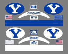 Calcomanías alternativas para casco de pumas BYU TAMAÑO COMPLETO - 2 diseños para elegir