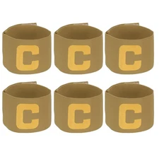 Soccer Captain Armband, Elastic Football Armband 6 Pack Light Brown