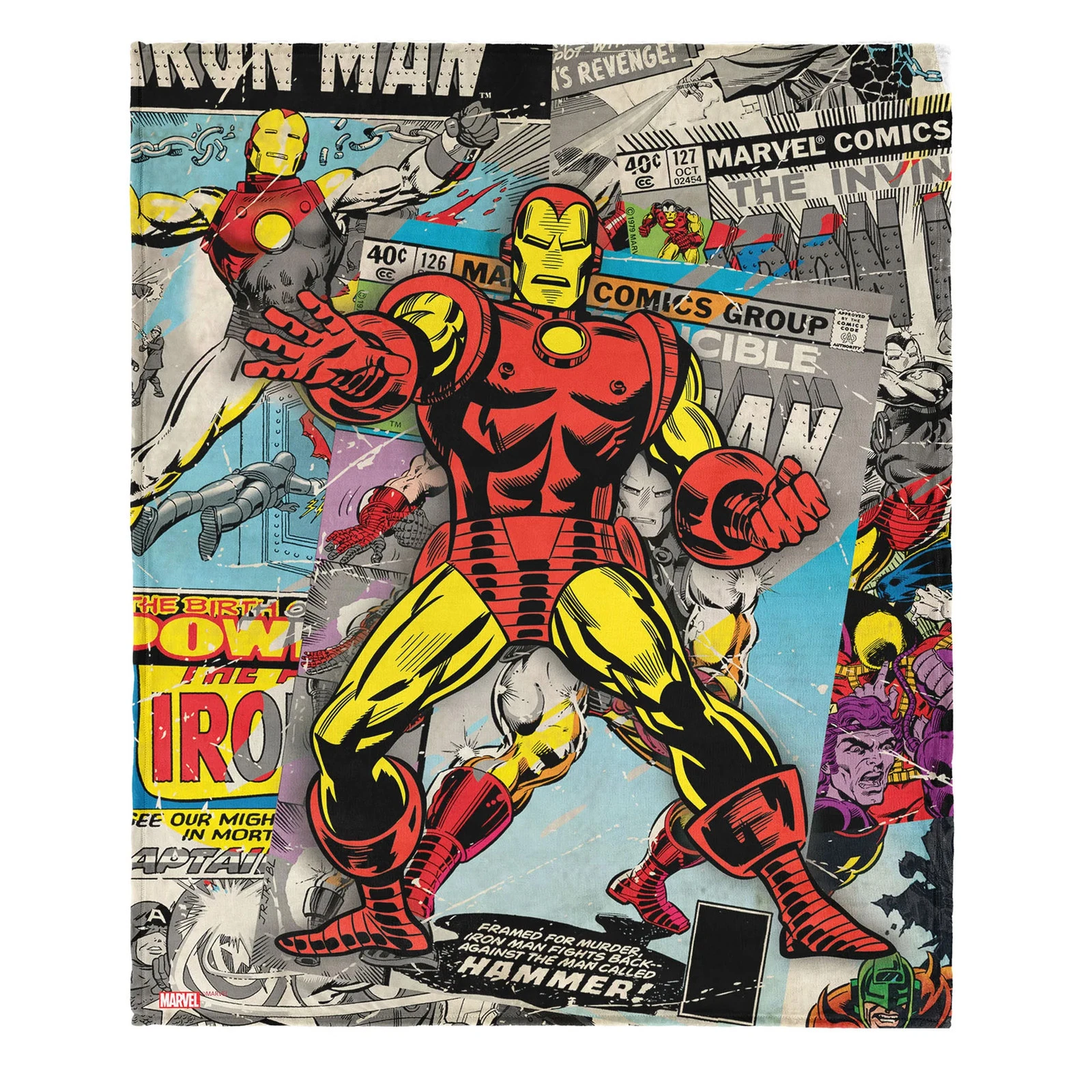 Marvel Iron Man Comic Disneyland Fleece Blanket
