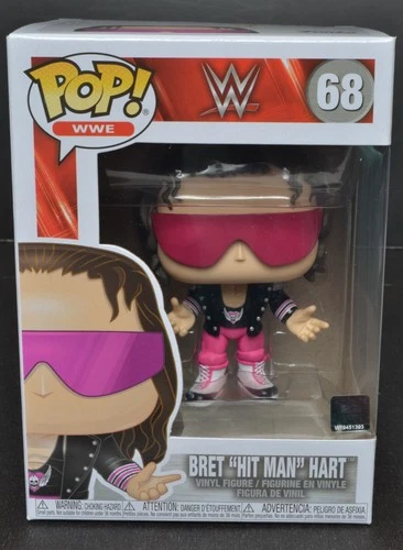 Funko Pop 'WWE' BRET HIT MAN HART Figure #68 NRFB World Wrestling Entertainment